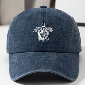Navy Blue Turtle Baseball Hat Cap Youth Kids NEW